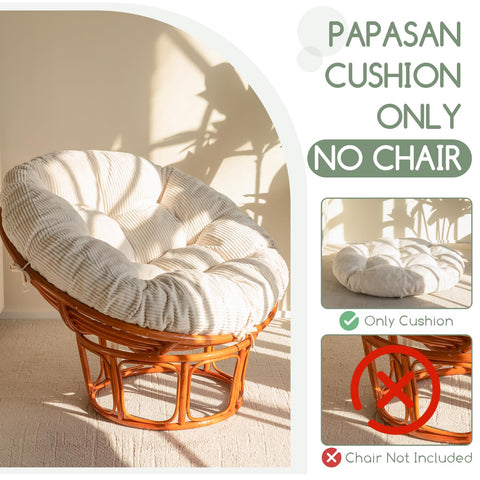 HIGOGOGO cushion fitted in papasan frame demonstrating compatibility