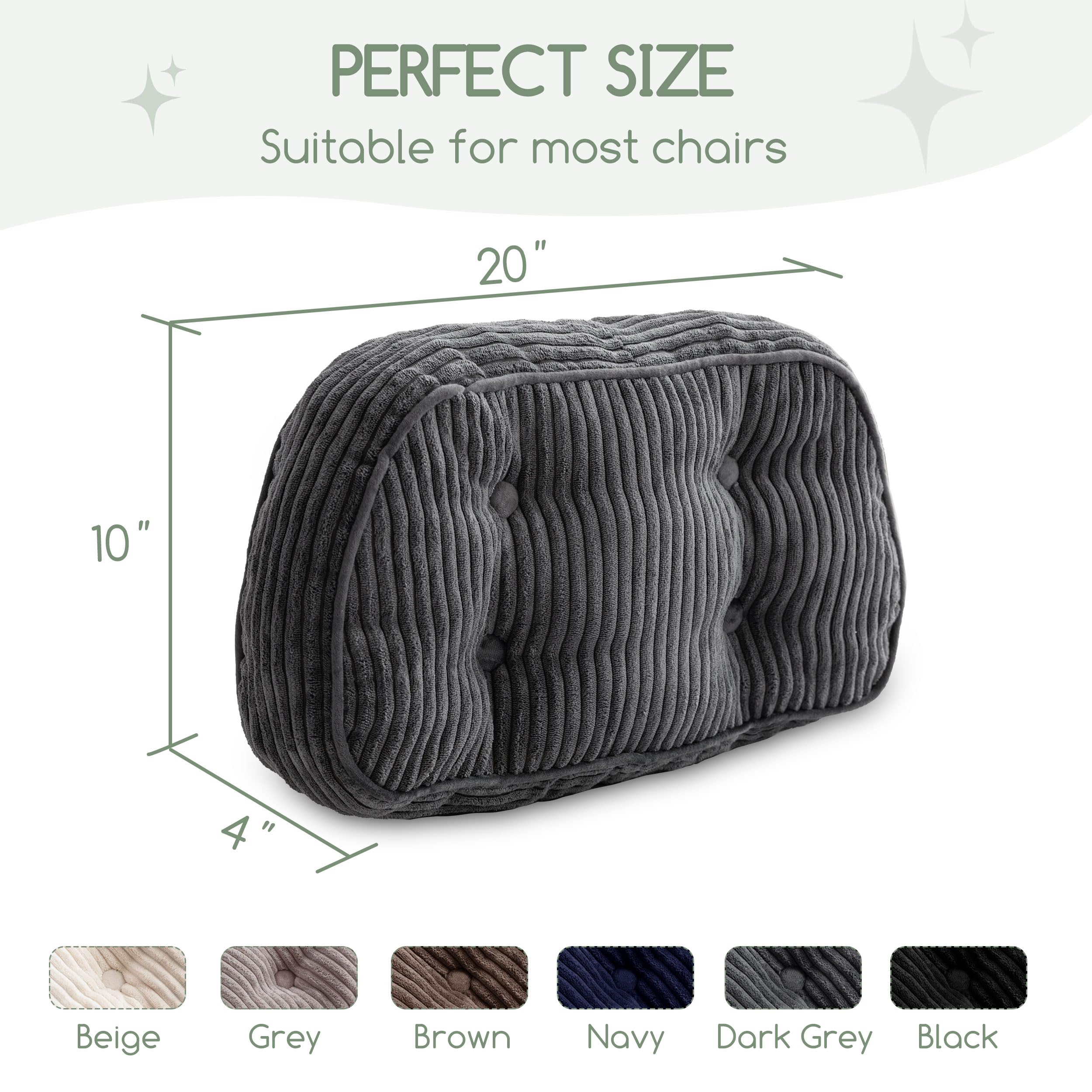 HIGOGOGO side profile displaying ergonomic curved shape for lumbar alignment