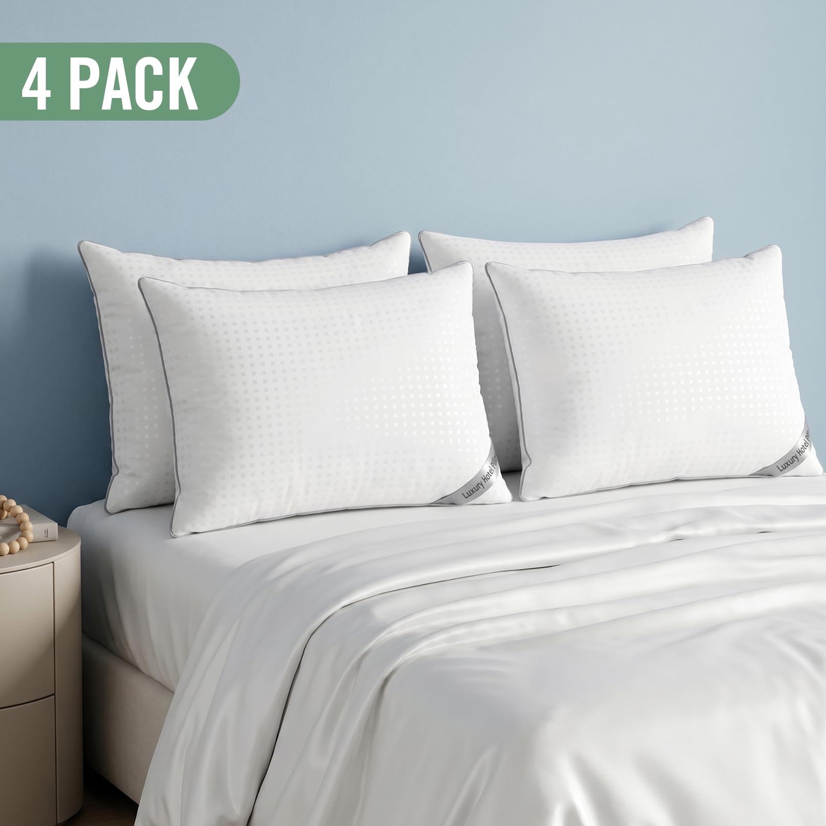 Higoom microfiber cover close-up with breathable texture for cooler sleep