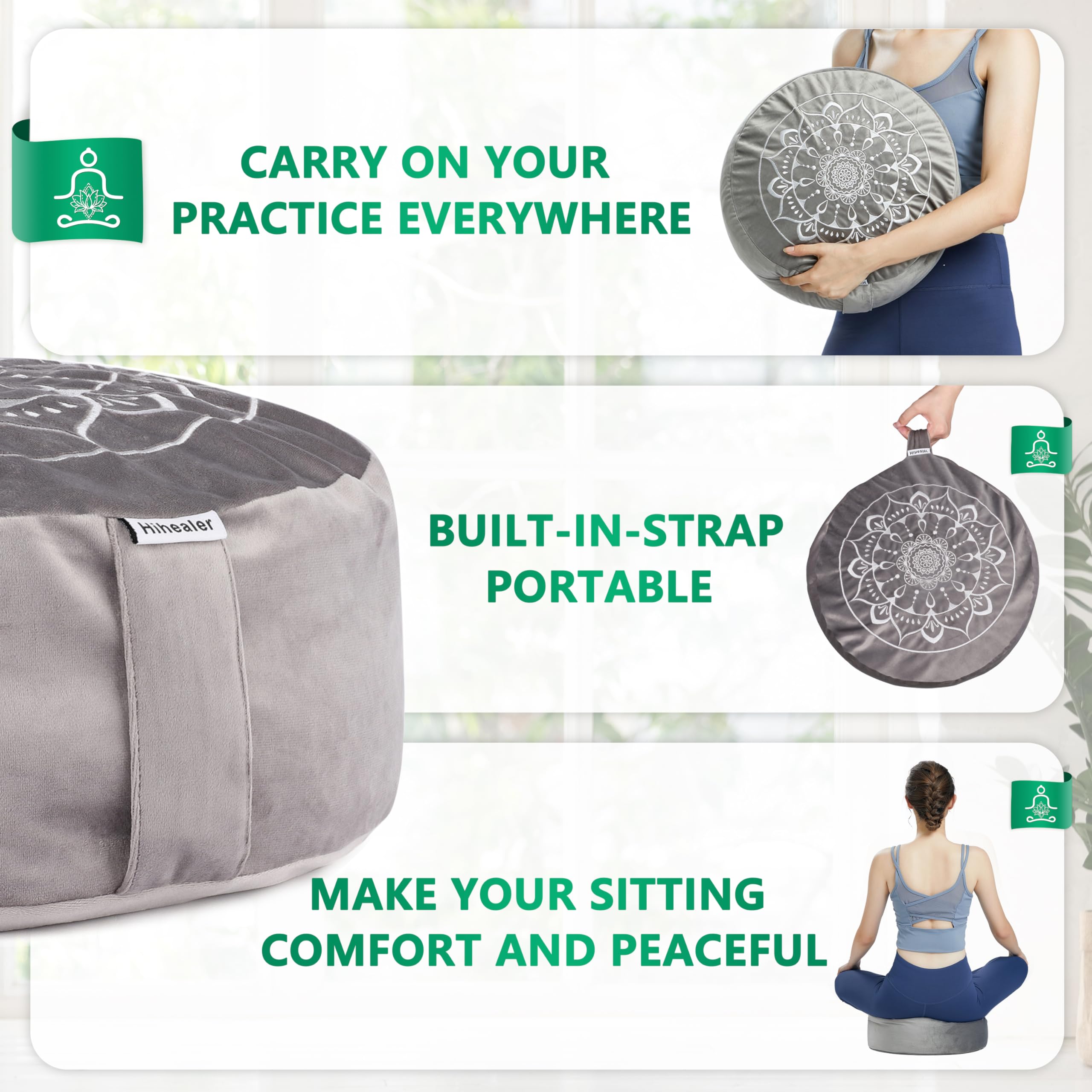 Hihealer next to chair showing size and scale for home placement