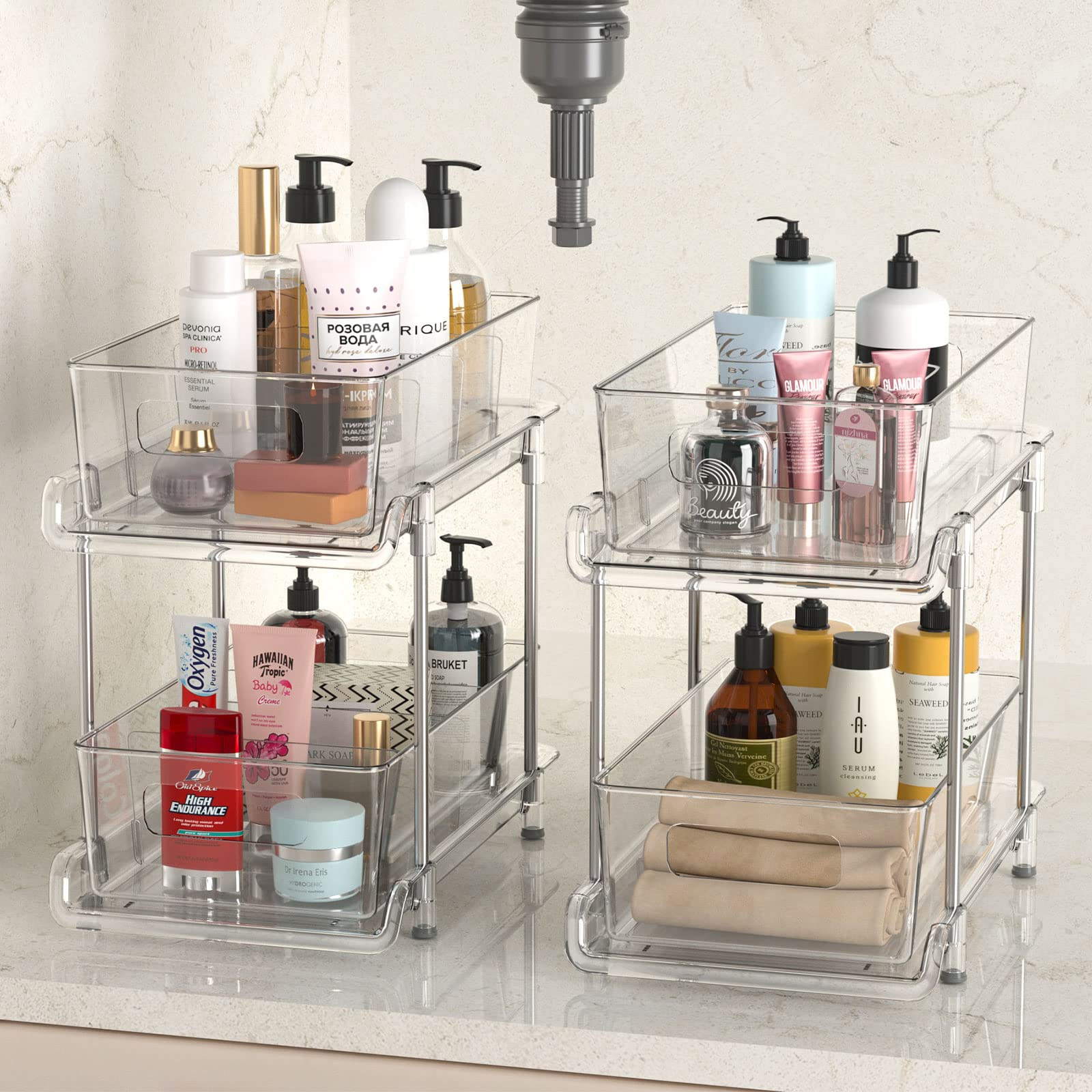HIHEGD scale comparison with bottles and jars to show compact, space-maximizing size