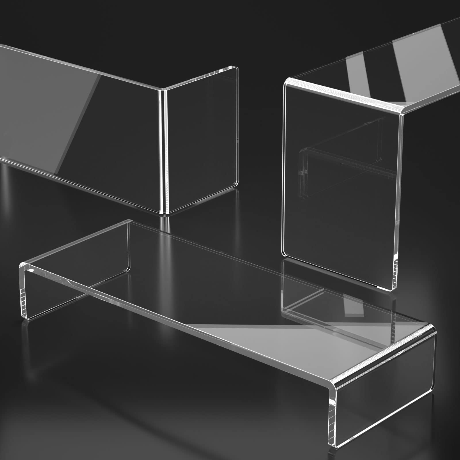 HIIMIEI risers used on retail counter showcasing organized merchandising benefit
