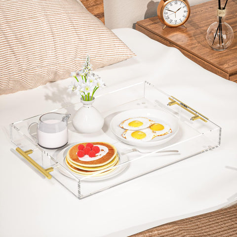 HIIMIEI breakfast in bed setup showing tray stability and convenience
