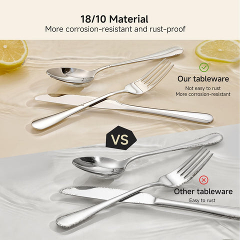 HIKAA fork and spoon profile emphasizing balanced weight and ergonomic benefit