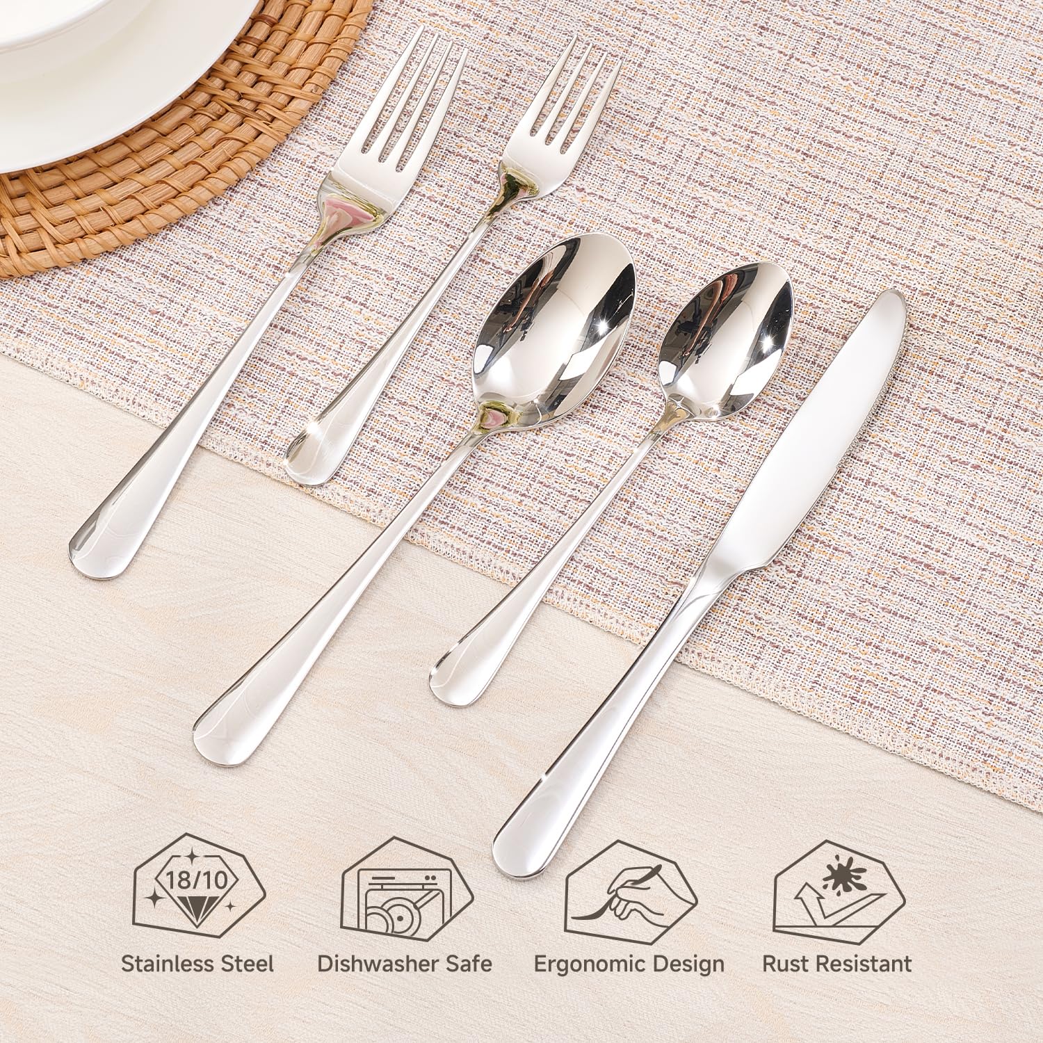 HIKAA hand holding fork demonstrating comfortable grip and secure handling benefit