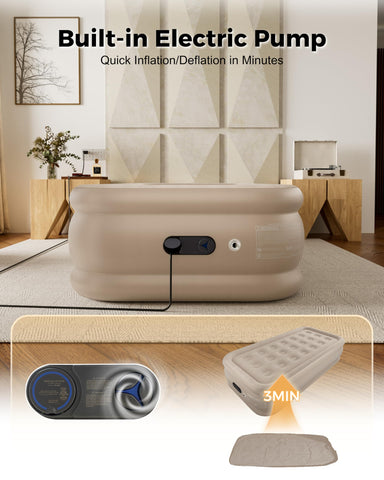 HikerSKY built-in pump and control panel for fast inflation benefit