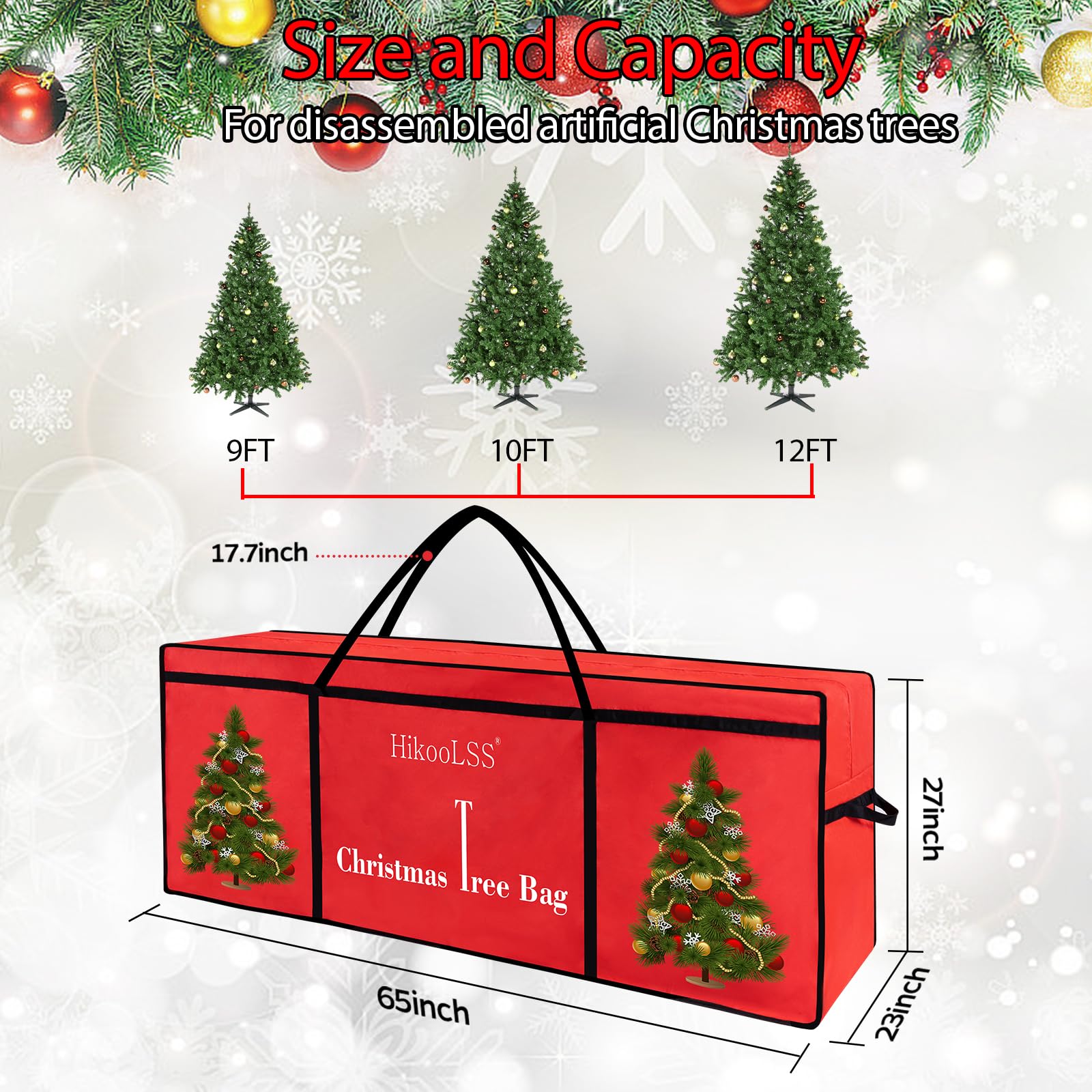 HikooLSS reinforced straps and multiple handles for easy carrying