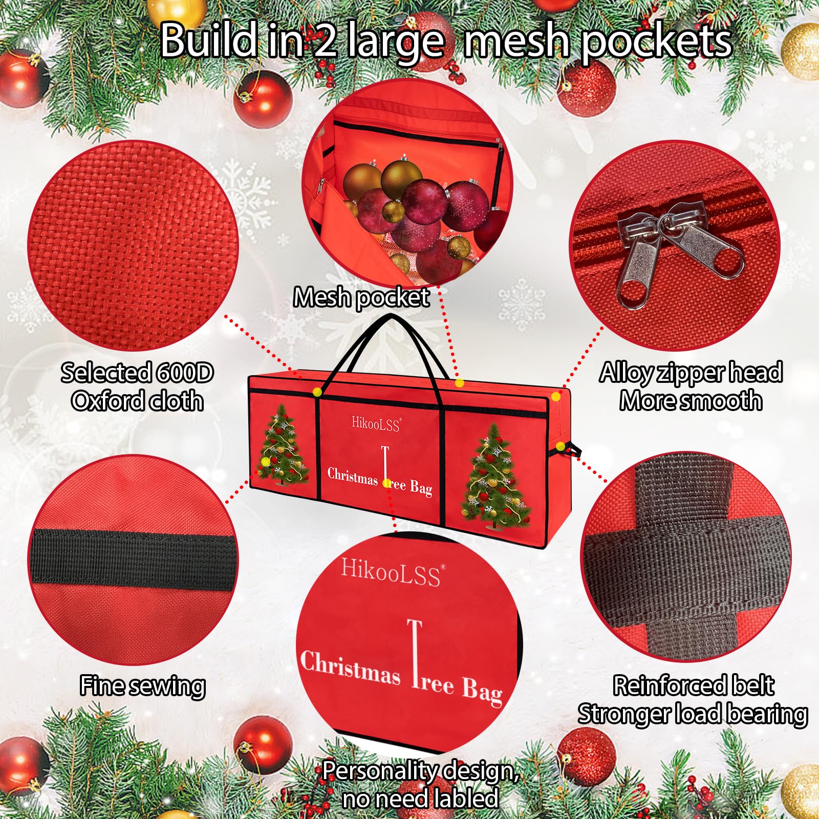HikooLSS bag holding a disassembled 12ft tree to illustrate capacity