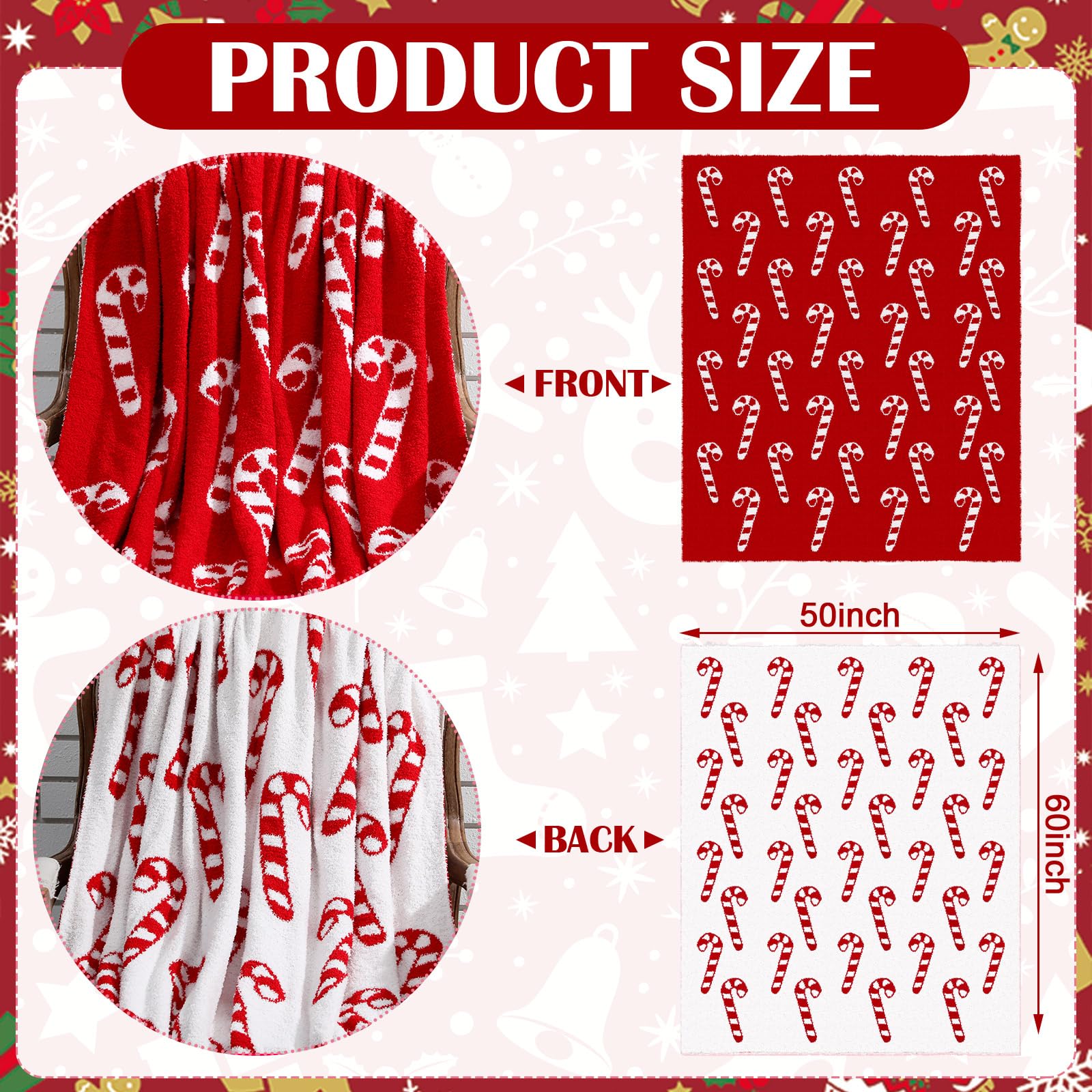 Hillsuren pillow detail showing candy cane print and decorative benefit