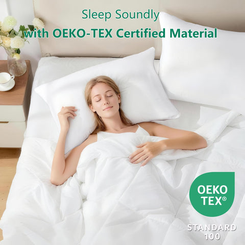 HIMEET close up of pillow cover fabric highlighting soft texture and breathability
