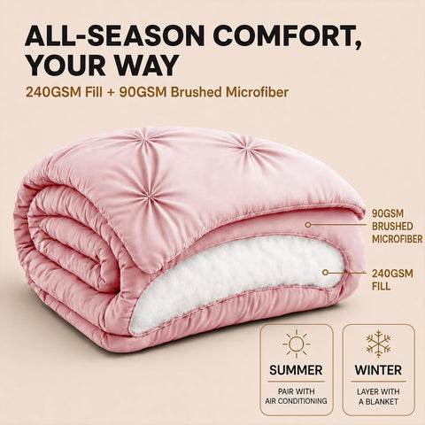 HIMEET comforter edge stitching close-up showing secure seams and finish