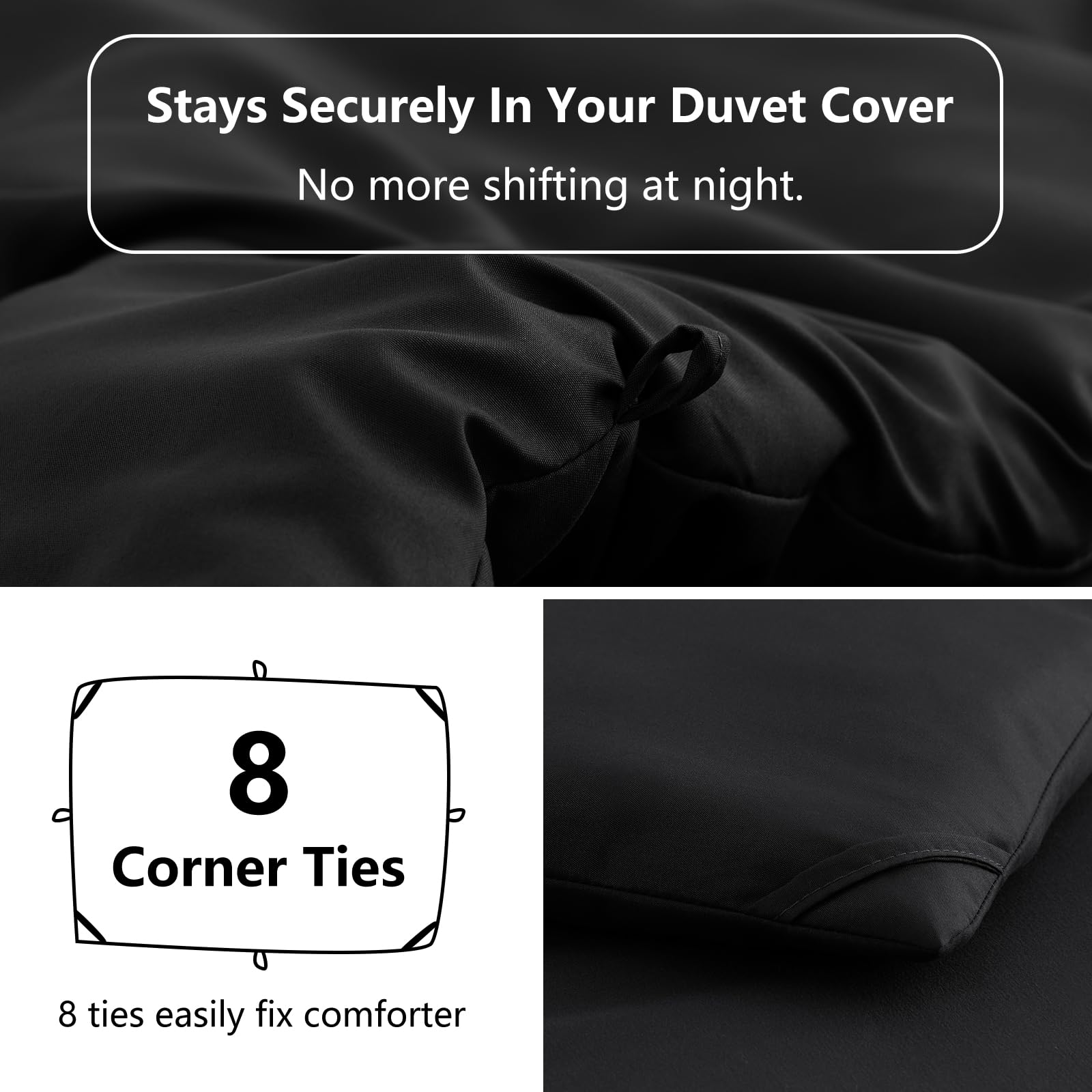 HIMEET comforter styled on a bedroom bed illustrating a minimalist look and cozy atmosphere