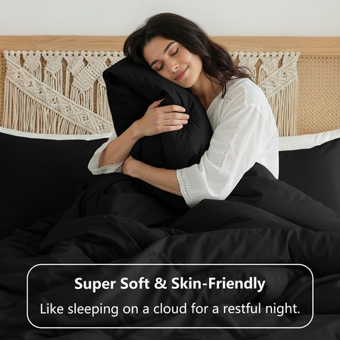 HIMEET comforter displayed on a queen bed to show true-to-scale coverage and fit