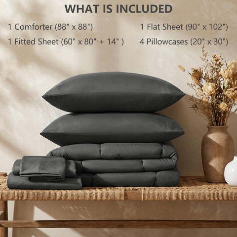 HIMEET unpacked packaging showing all seven pieces included for easy bed setup benefit
