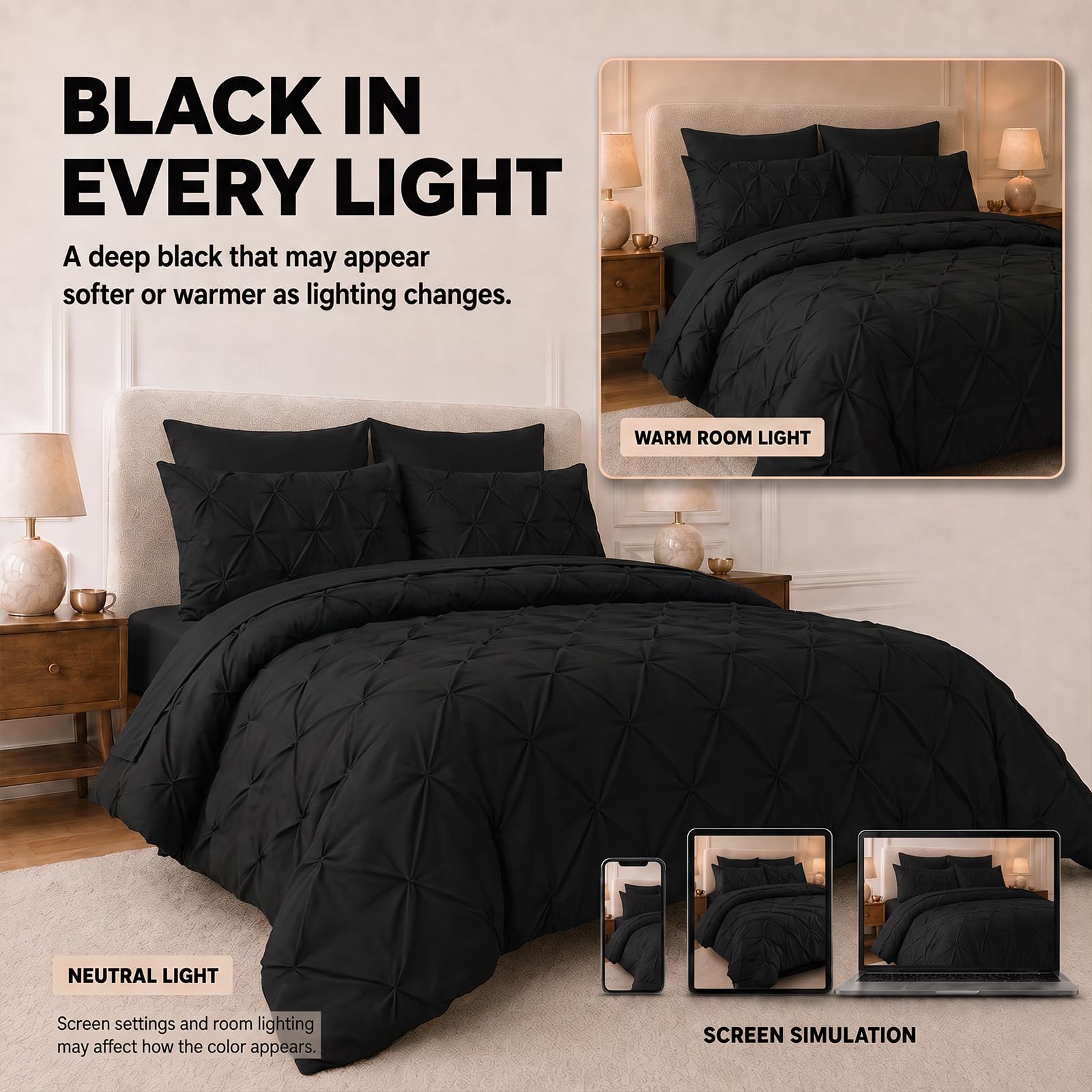 HIMEET pillows and shams arranged to show layered comfort and style