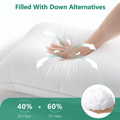 HIMEET pillows styled on a made bed delivering an inviting, comfortable sleep space