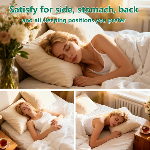HIMEET side profile showing pillow thickness and neck support advantage