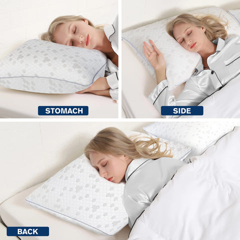 HIMOON pillows vacuum-sealed in transit bag preserving freshness