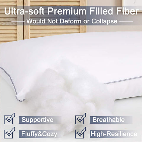 HIMOON pillow under head of side sleeper demonstrating neck support