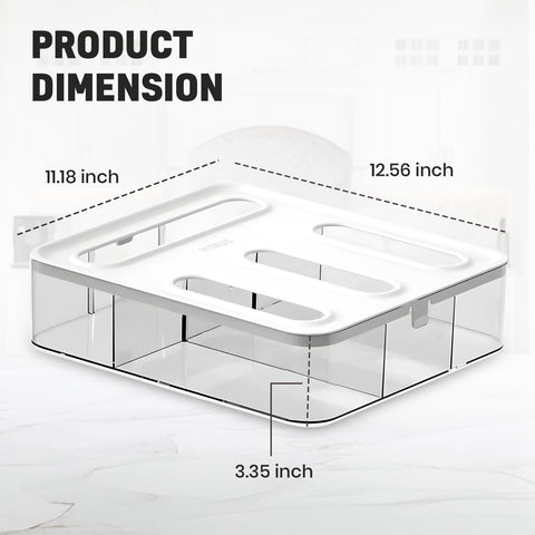 HIMUS clear lid detail revealing bag types at a glance for fast access