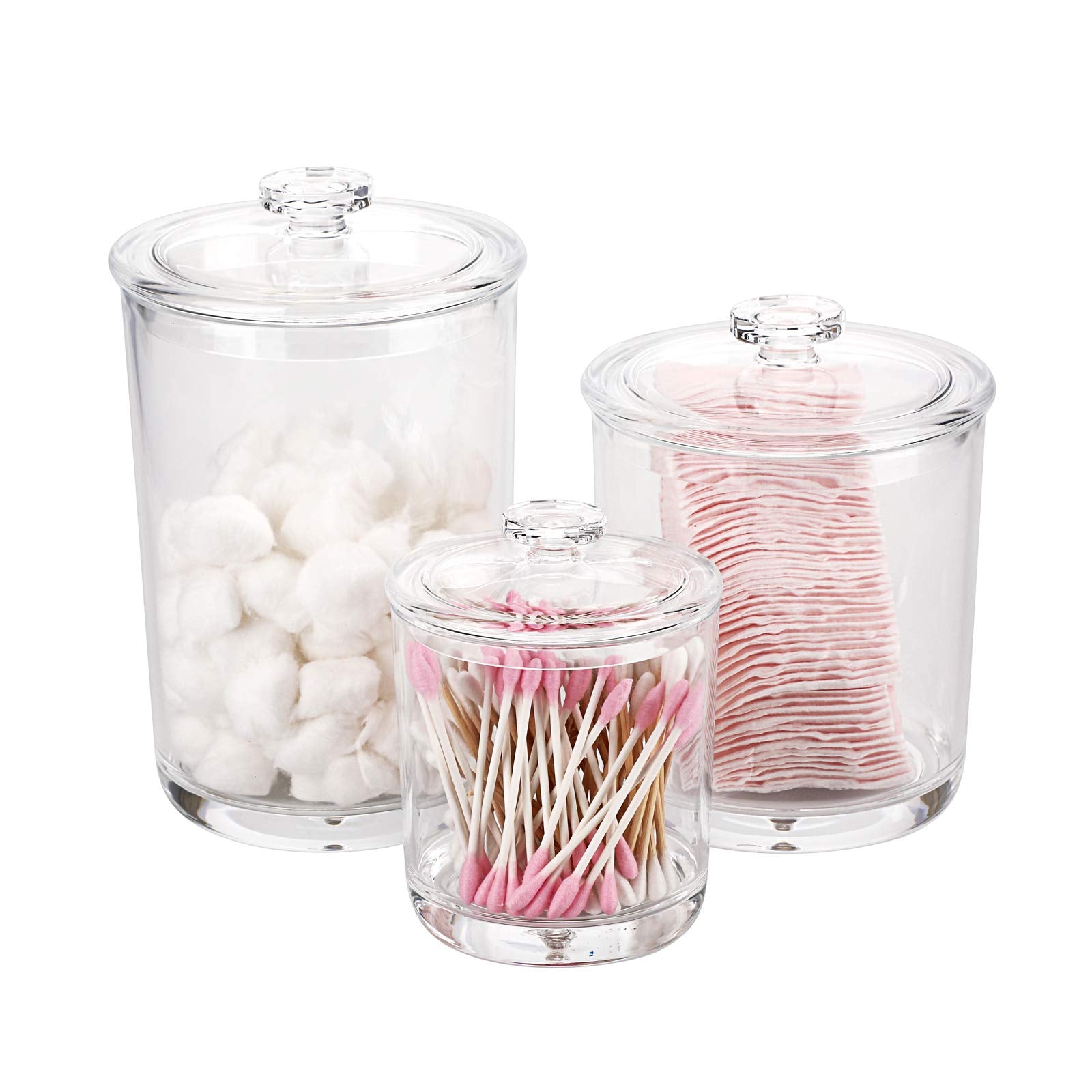 Hipiwe jar filled with cotton swabs for quick access and hygienic storage