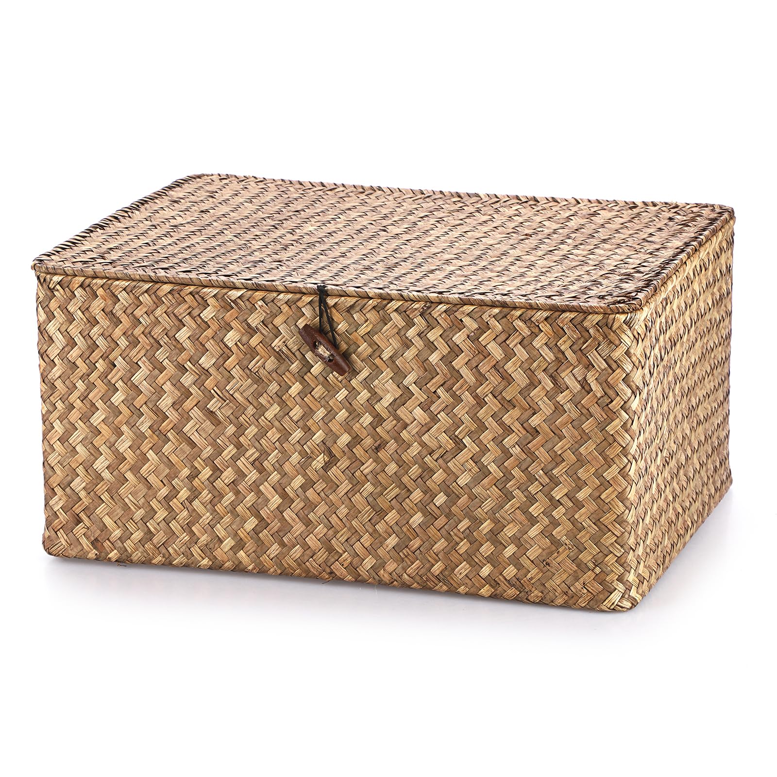 Hipiwe basket styled on living room shelf adding natural texture and decor