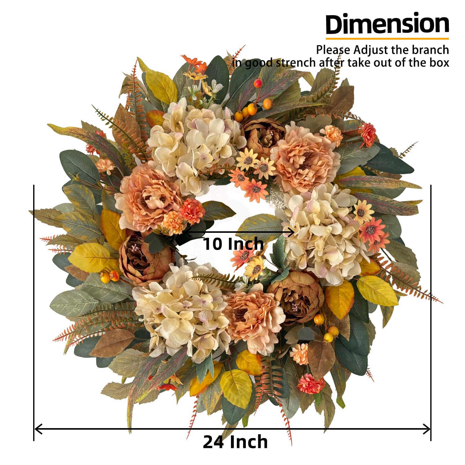 HipTree wreath side profile showing full depth and sturdy lightweight frame