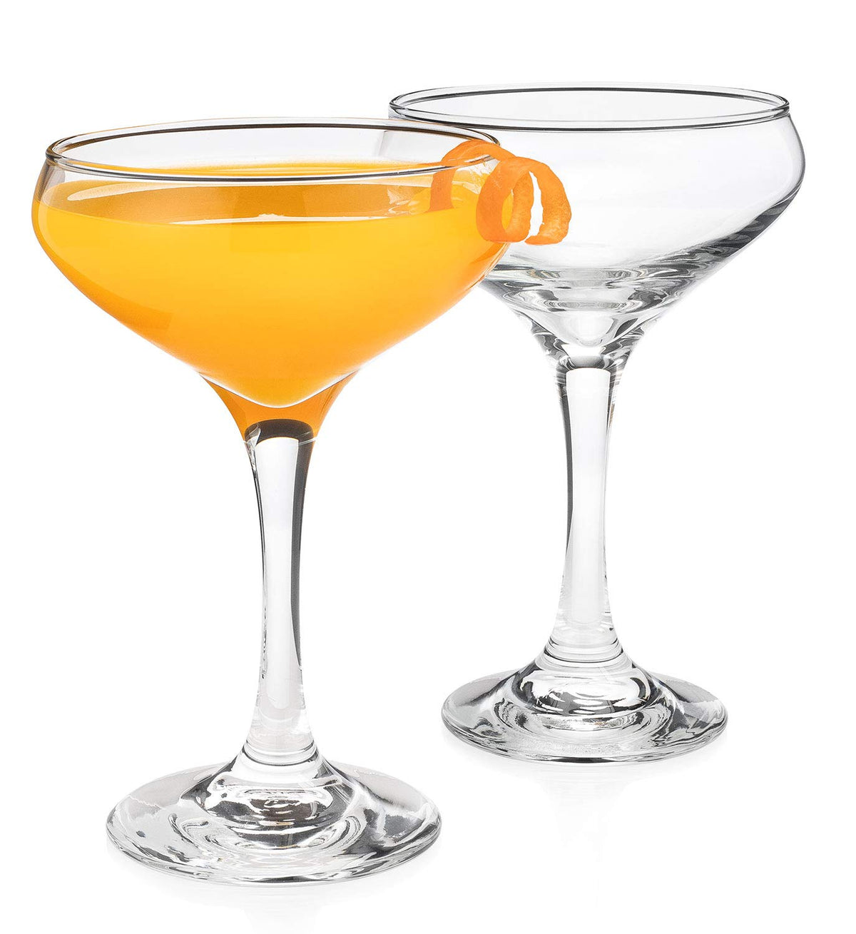 HISTORY COMPANY front-facing coupe pair in gift-box, elegant presentation benefit