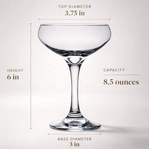 HISTORY COMPANY top view of coupe bowl revealing wide rim for aroma benefit