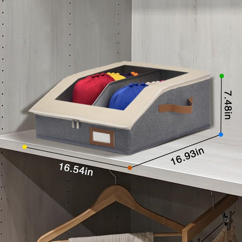 HISULIV boxes on dressing-room shelf showcasing organized collection and easy access