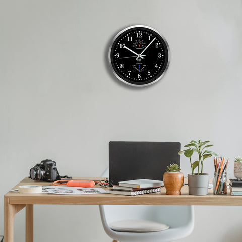 HITO clock held in hand for scale showing compact 12 inch size