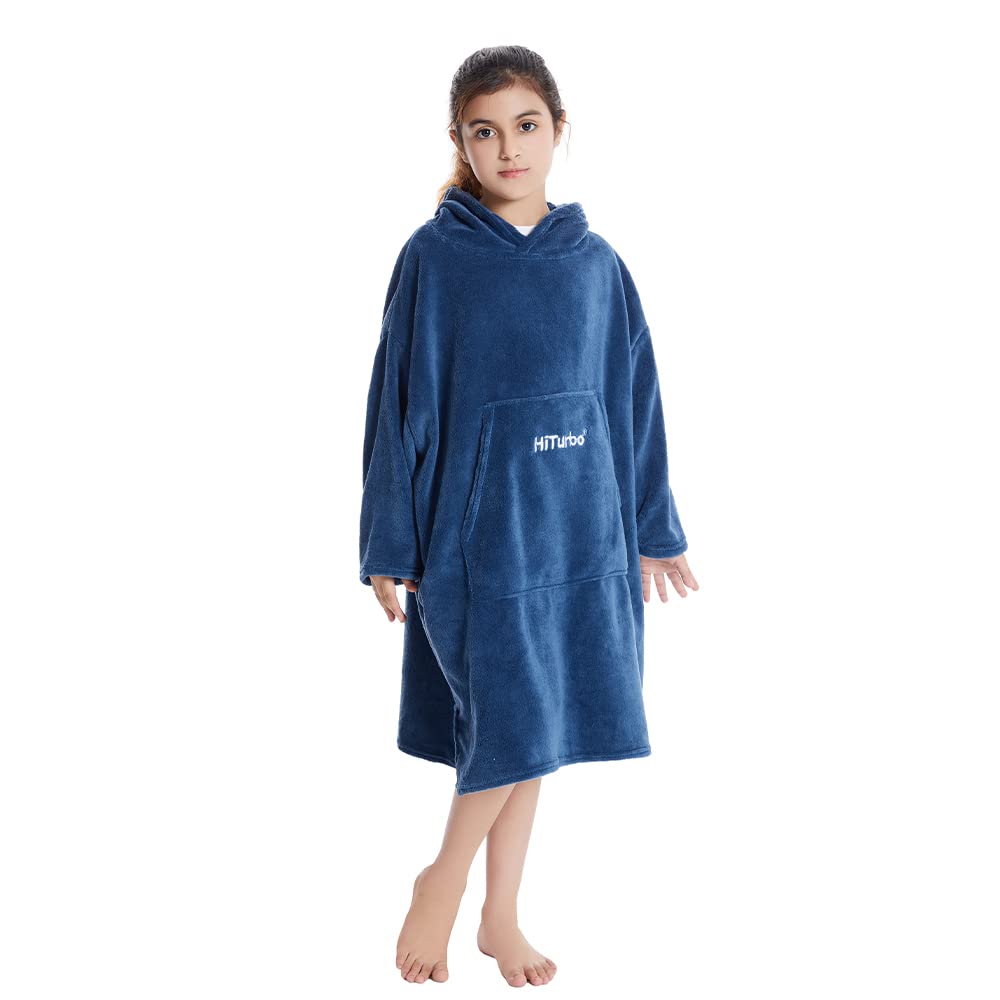 Hiturbo child wearing poncho on beach for quick changing privacy