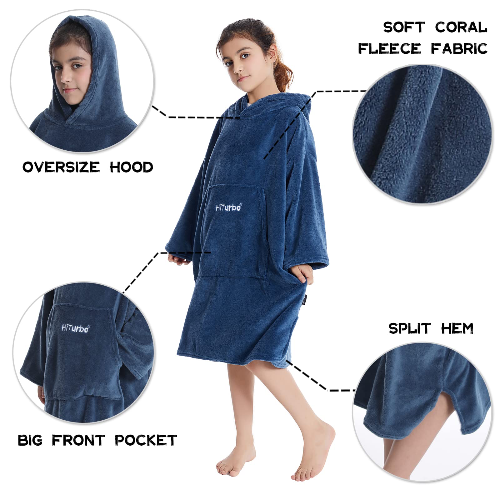 Hiturbo kangaroo pocket detail for storing small items and warming hands