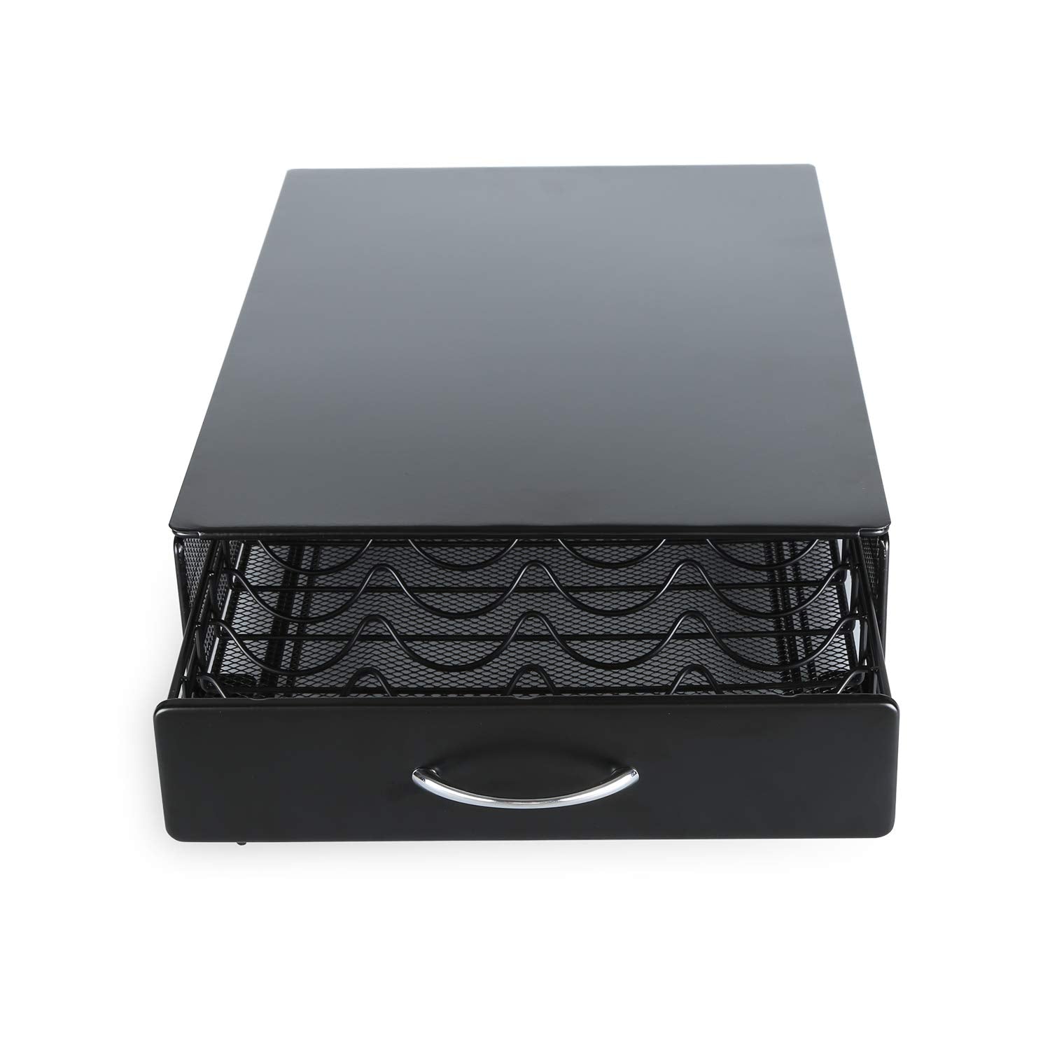 HiveNets top view with coffee machine on drawer demonstrating space saving