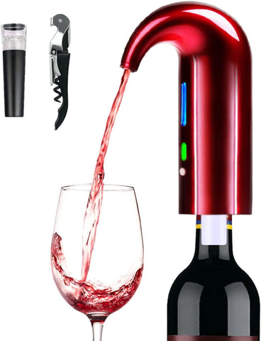 HIVIEW front view of red electric aerator showing compact design and ease