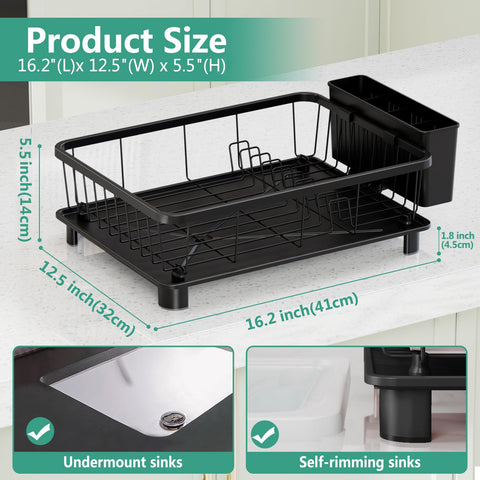 Hiviweer in use with plates and glasses demonstrating capacity and tidy drying