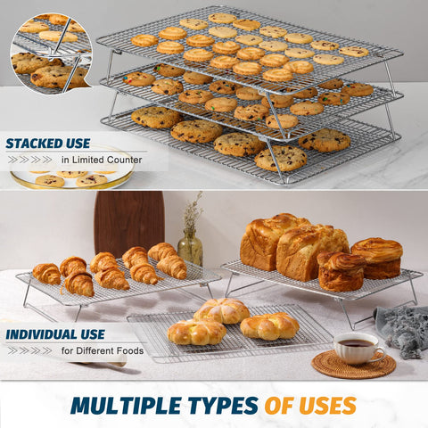 HIWARE cooling multiple cookies on counter showing quick, even cooling and organized workspace