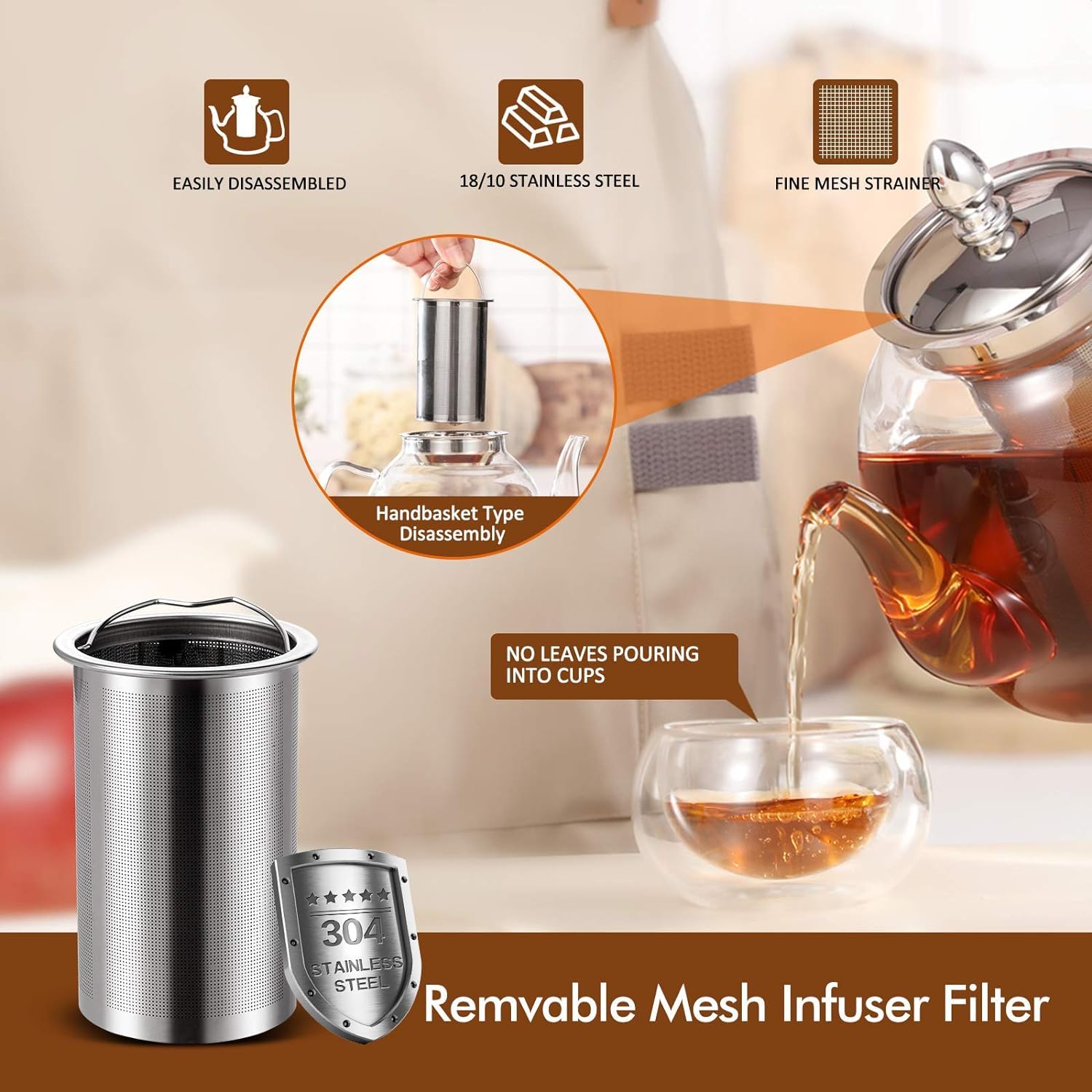 HIWARE teapot on stovetop demonstrating stovetop-safe heating benefit