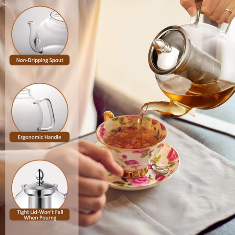HIWARE spout and ergonomic handle detail ensuring drip-free pouring benefit