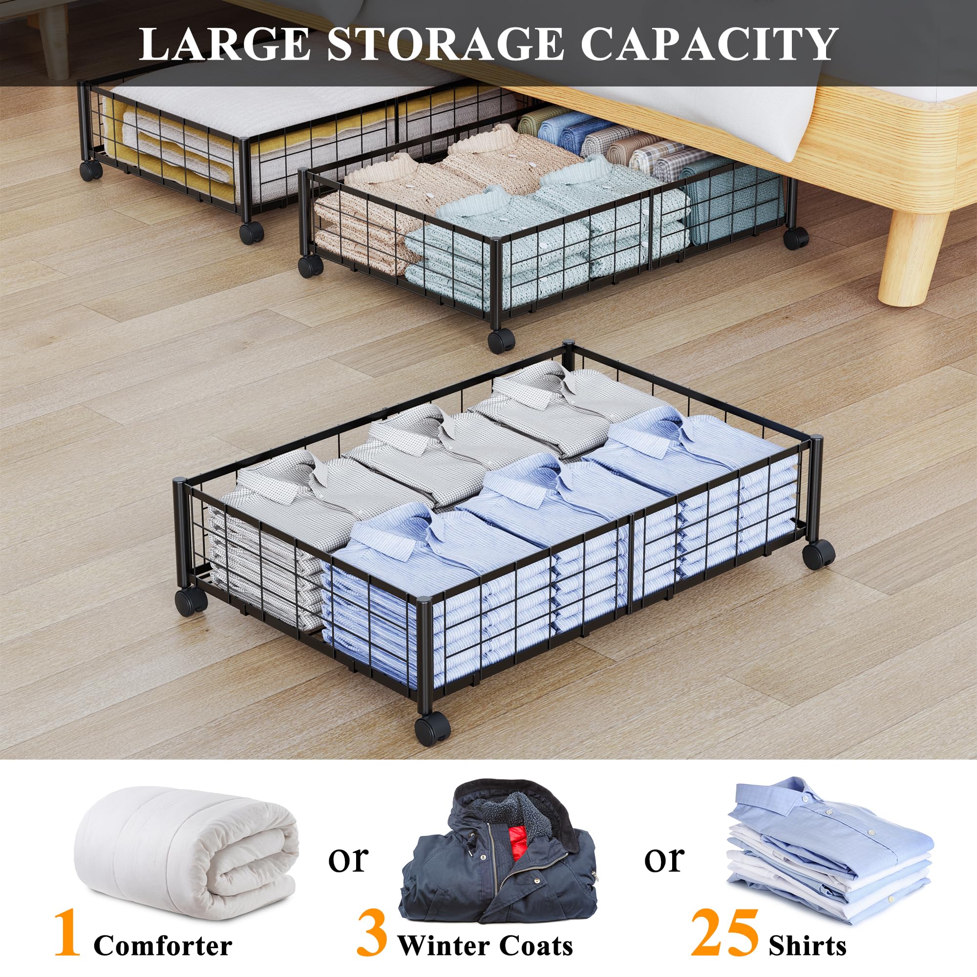 Hleelomi stacked units with wheels removed showing secure closet stacking advantage