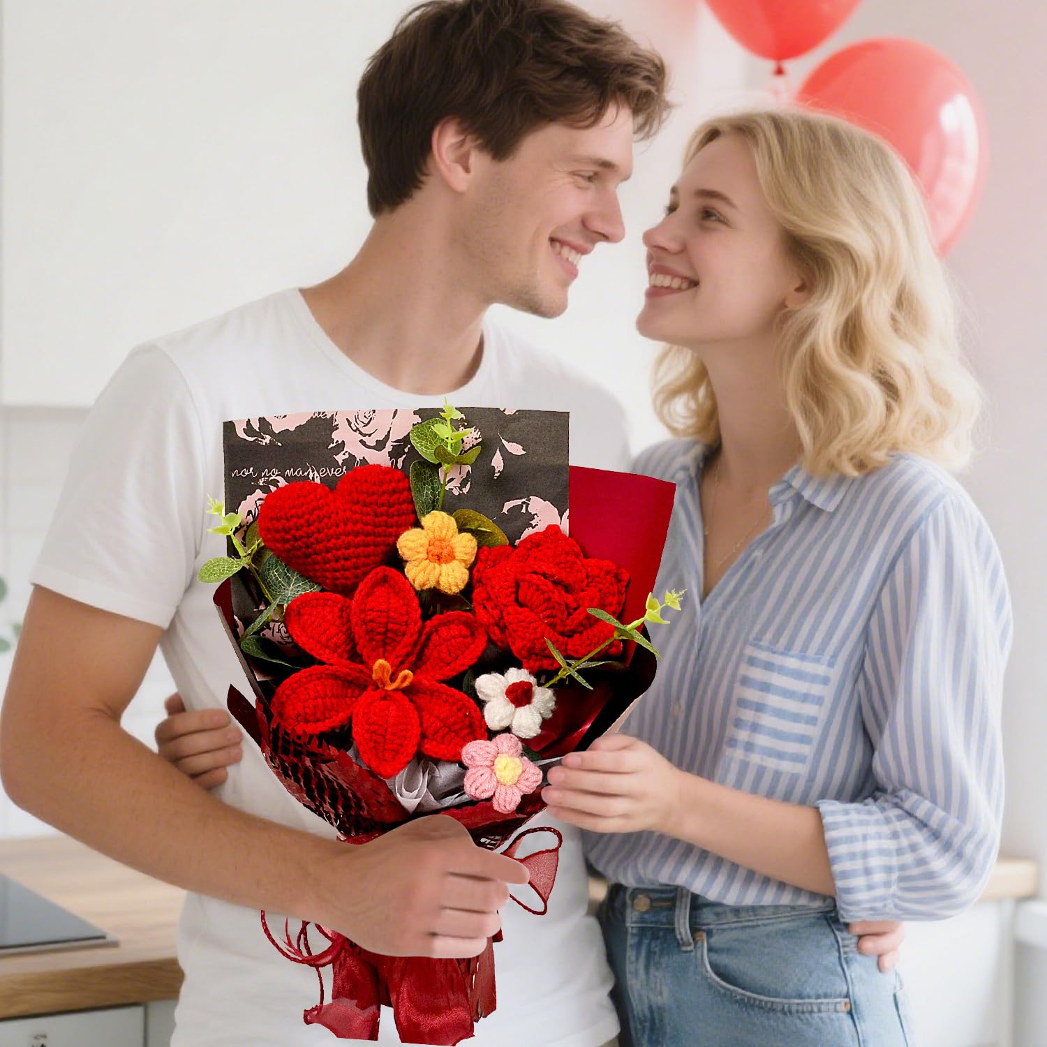 Hlenbin elegantly wrapped bouquet ready to give, showing gift-ready presentation benefit