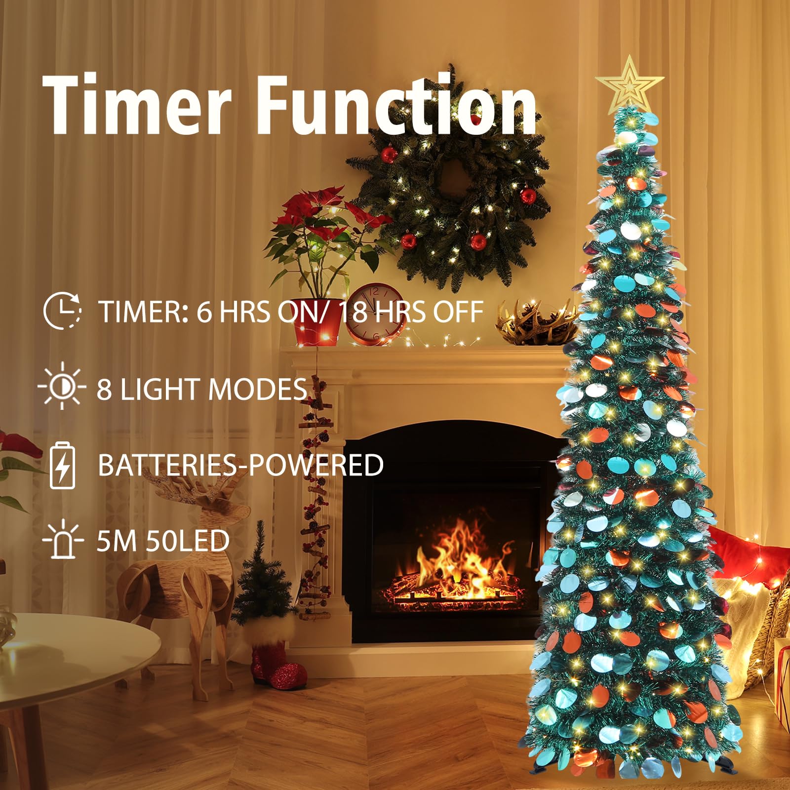HMASYO battery box and timer controls showing easy 6-hour automatic benefit