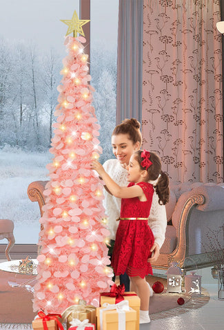 HMASYO pencil tree by entryway mantel adding festive accent