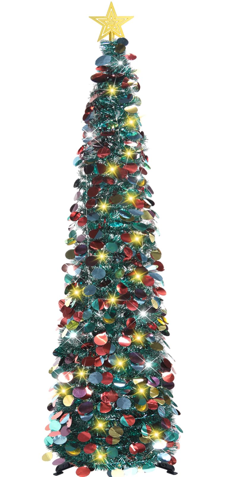 HMASYO full tree staged in living room showcasing compact holiday focal point