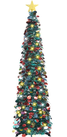 HMASYO full tree staged in living room showcasing compact holiday focal point