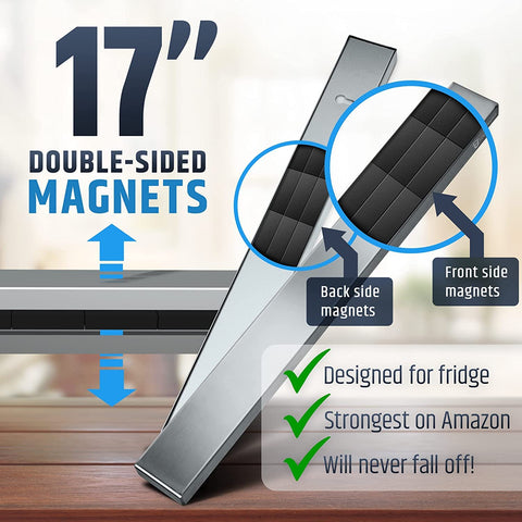 HMmagnets holding multiple knives showing secure, organized access