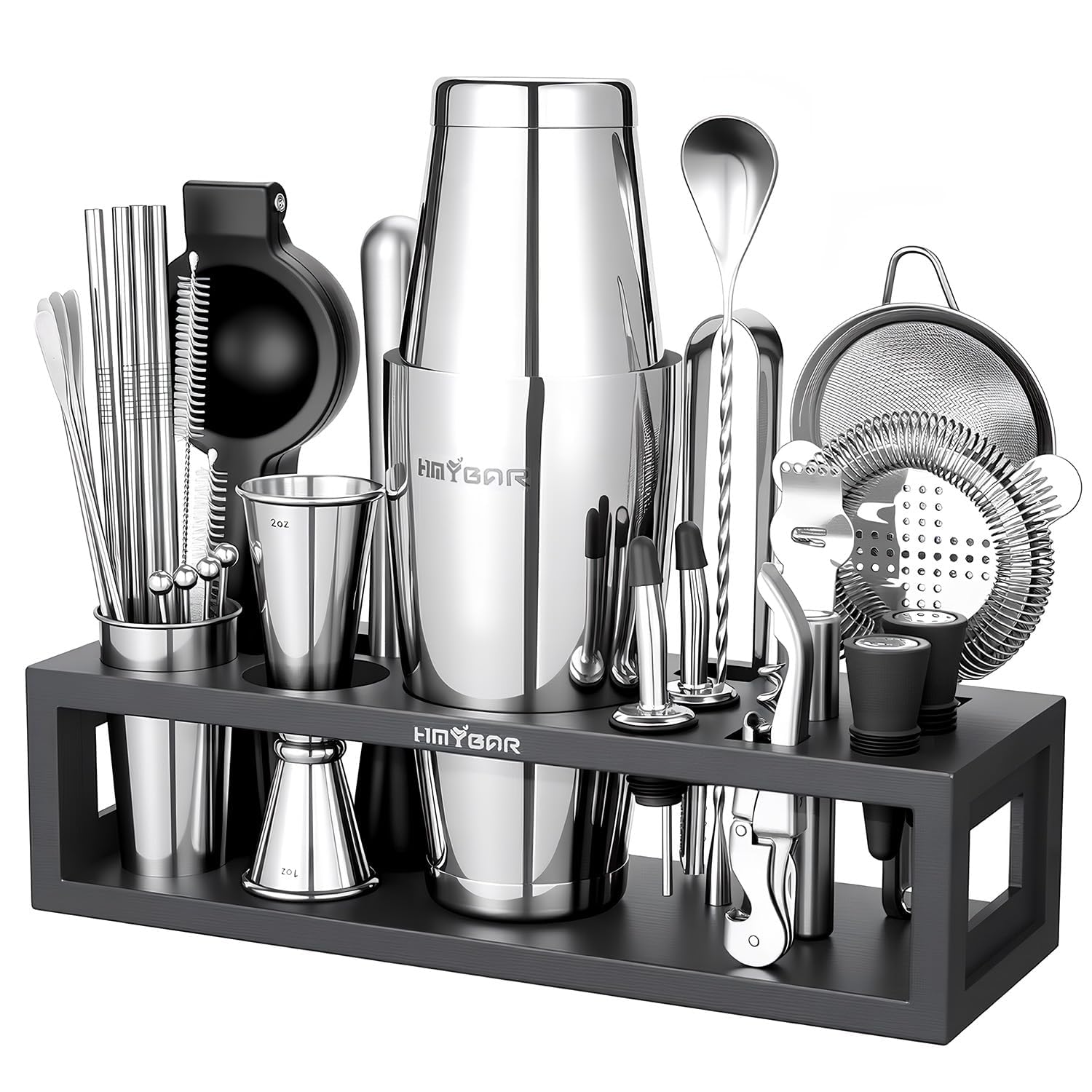 HMYBAR front packaging with stand showing organized tools and visual appeal