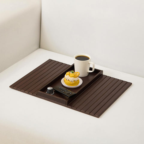 HNLISA tray in living room showing organized side table alternative