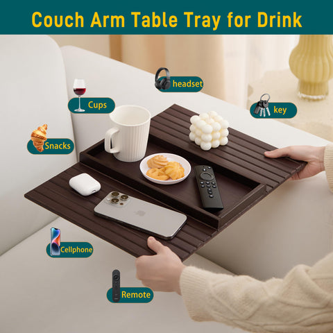 HNLISA tray with drink and plate demonstrating spill prevention