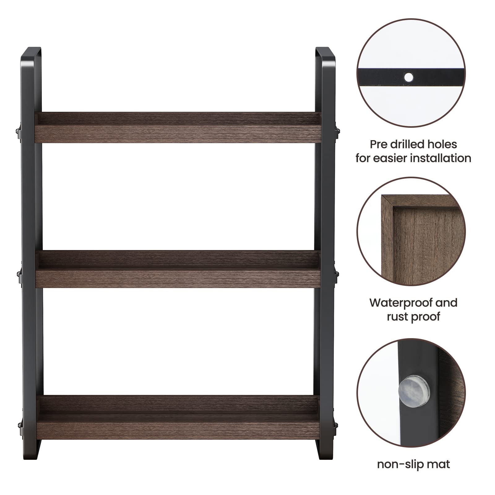 HNRLOY organizer placed on bathroom counter demonstrating space-saving benefit